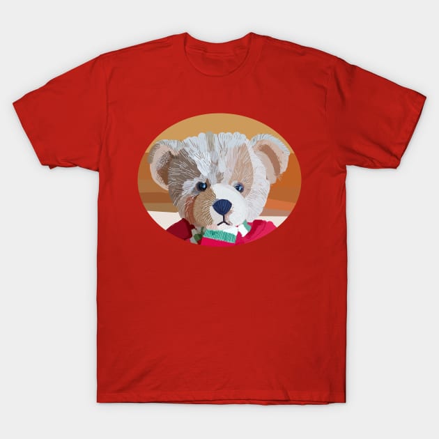 Teddy Bear Portrait T-Shirt by ellenhenryart